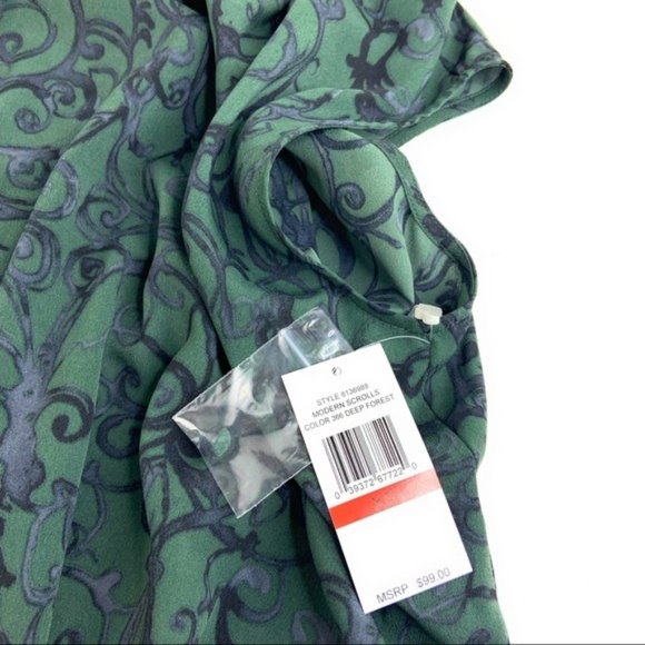 NWT 1State Modern Scrolls Sleeveless Shift Dress High Neck Halter Green - Picture 6 of 8